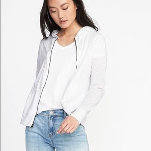 NWT Old Navy Slub Knit Zip Hoodie Tee, Small